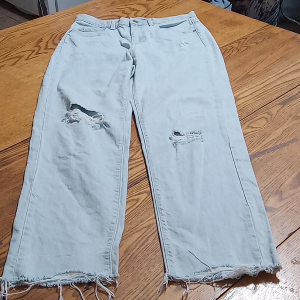 UNIQLO Womens Jeans 28 / 26 BLUE Summer Distressed Preowned Spring Used Chic Hip